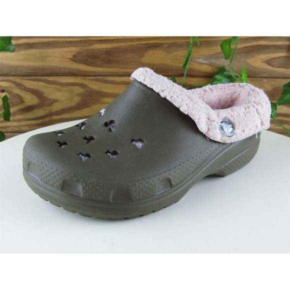 Crocs Sz‎ 13 Shoes Girls Youth Clog Brown Synthetic - Picture 1 of 10